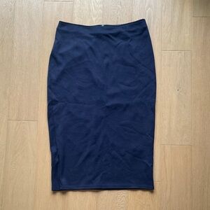 Navy blue textures pencil skirk